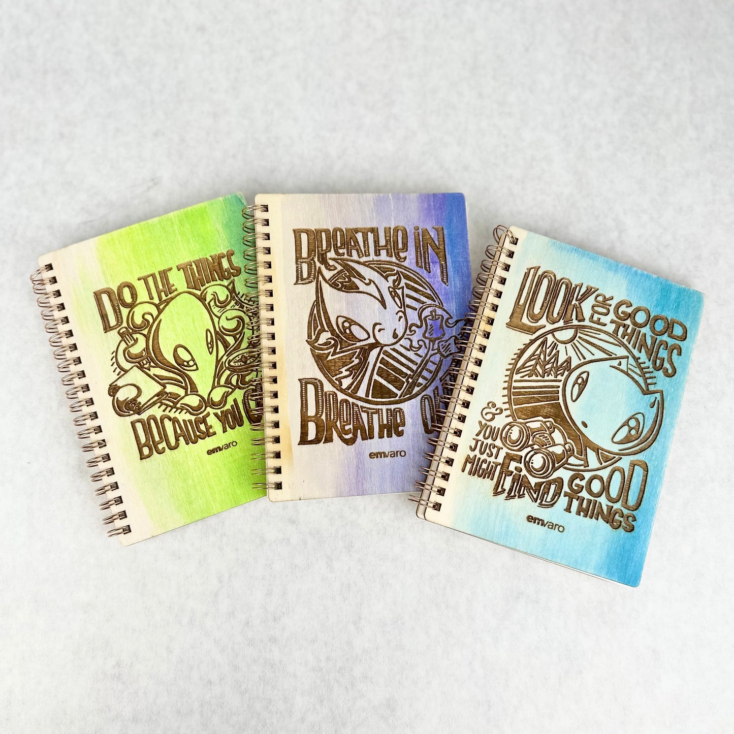 Notebook: Wood Engraved - Skoshie, Zeek, Wisp options