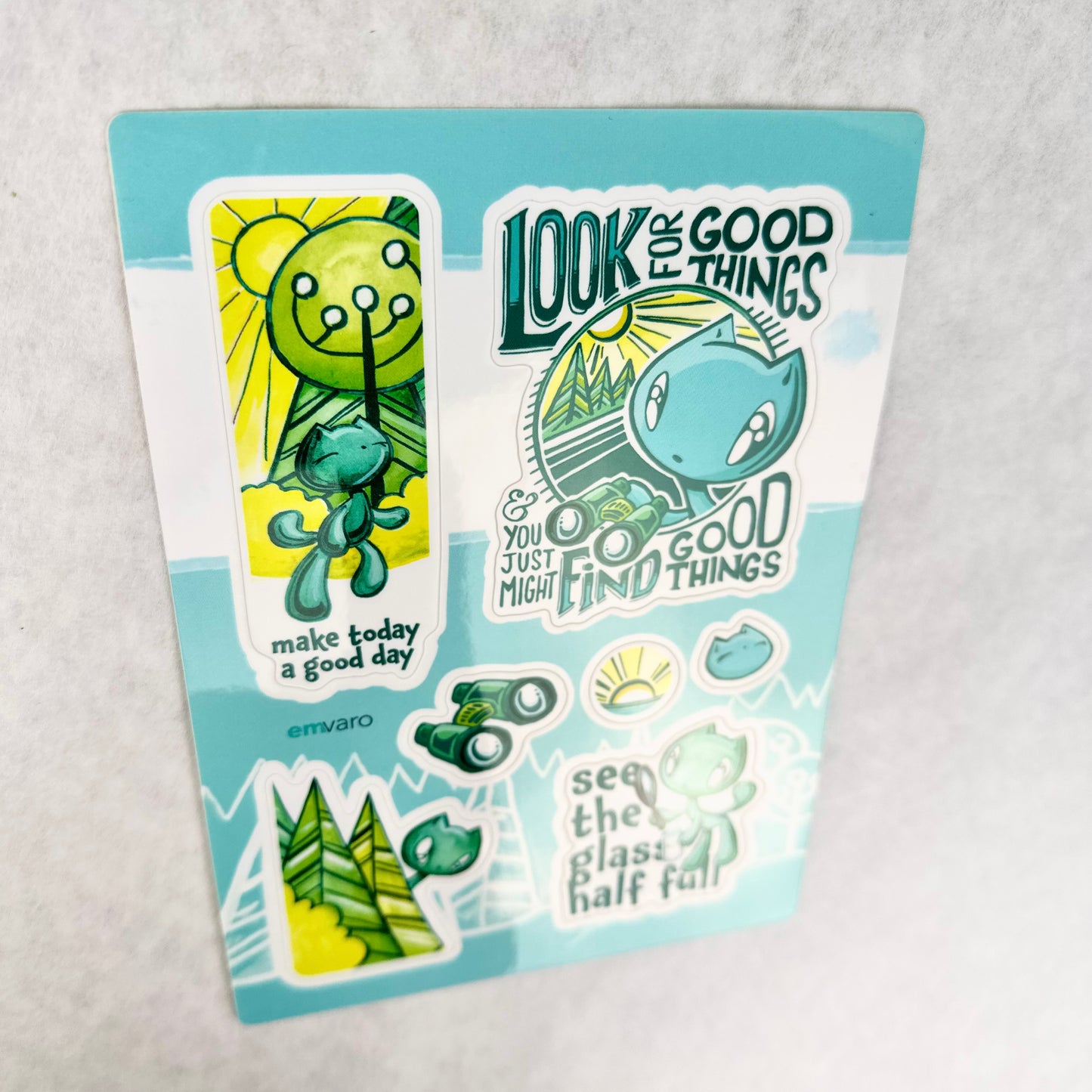 Stickers: Look for Good Things - Skoshie the Cat