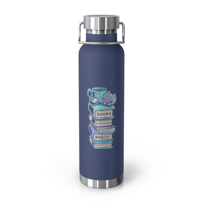 Water Bottle: Books Are Magical - Skoshie the Cat (22 oz)