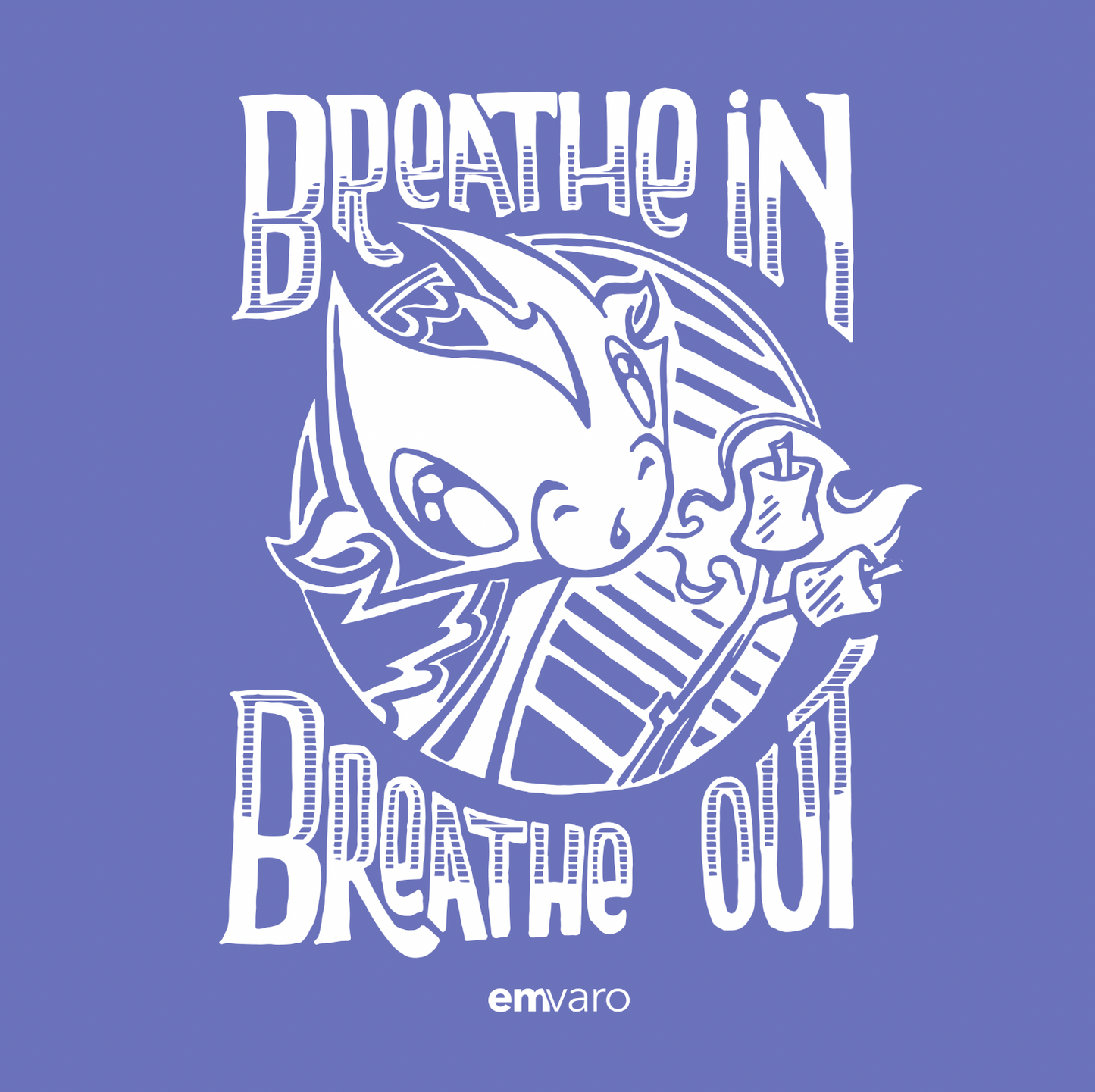 T-shirt: Breathe In, Breathe Out - Wisp the Dragon