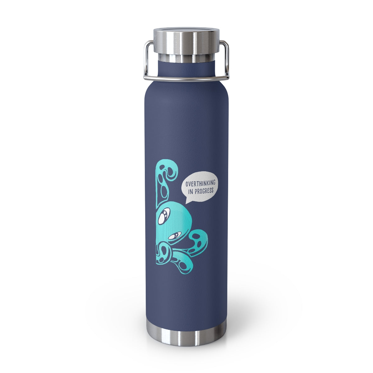 Water Bottle: Overthinking - Zeek the Octopus (22 oz)